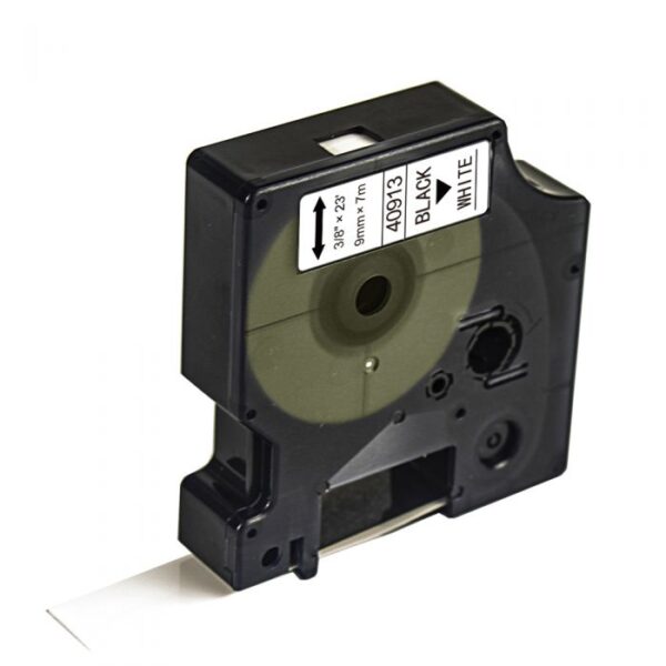 Compatible Dymo 40913 (S0720680) Black on White D1 Label Cartridge 9mm x 7m - Image 3