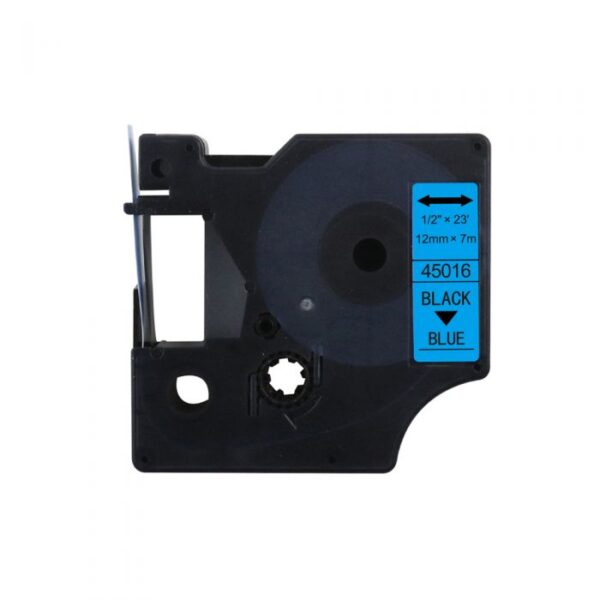 Compatible Dymo 45016 (S0720560) Black on Blue D1 Label Cartridge 12mm x 7m