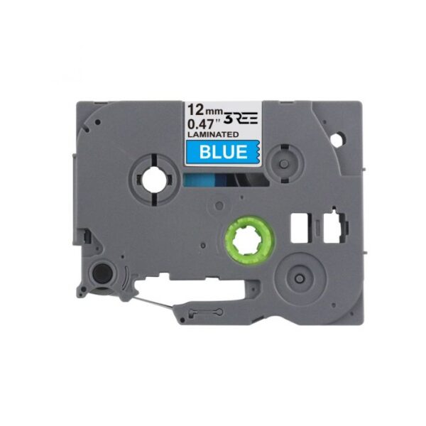 Label Tape Compatible with Brother TZ535\TZe-535 P-Touch Laminated 12MM x 8M (White on Blue)