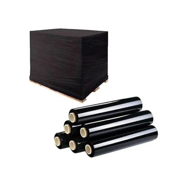 6 x Black Stretch Film Pallet Shrink Wrap 400mm x 260m 20 Microns - Image 4