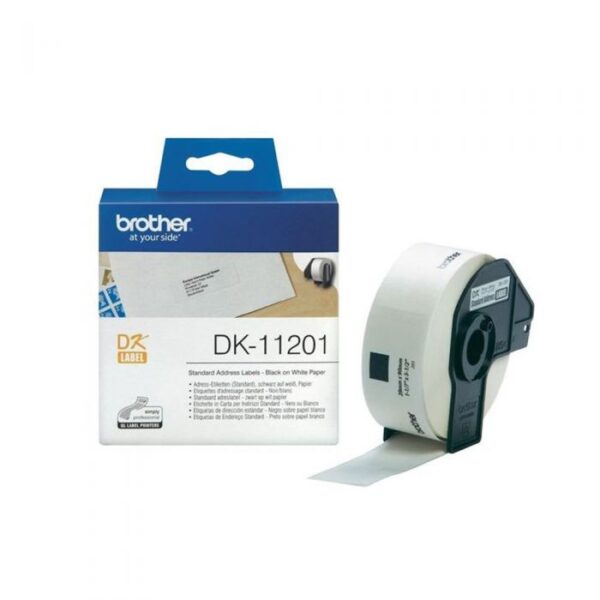 Brother DK-11201 DK Labels (29mm x 90mm) Standard Address Labels (400 Labels)