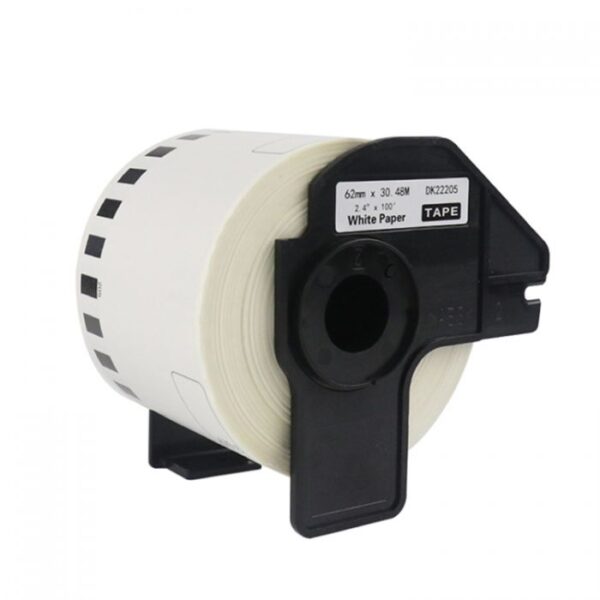 Compatible Brother DK-22205 Label Roll of 62mm Continuous Length Paper Tape