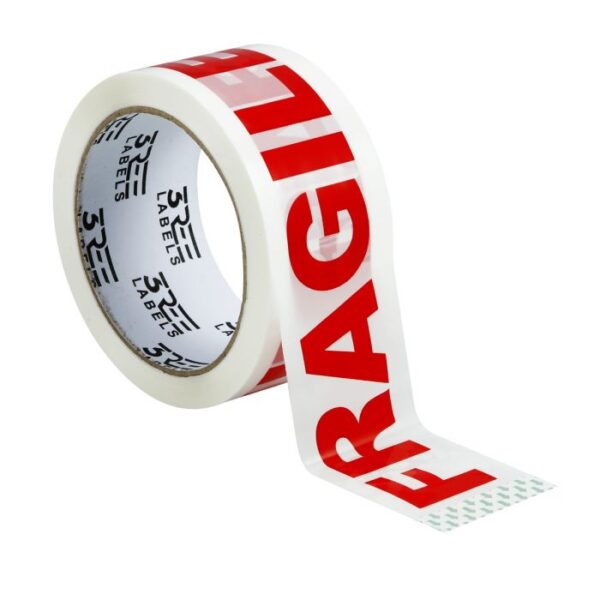 3REE Packaging Tape 48 mm x 68 m Fragile Pack of 6 - Image 2