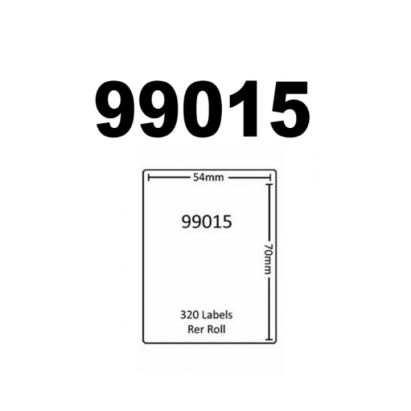 Dymo 99015 / S0722440 Compatible Labels, 70mm x 54mm, 320 Labels, White, Permanent