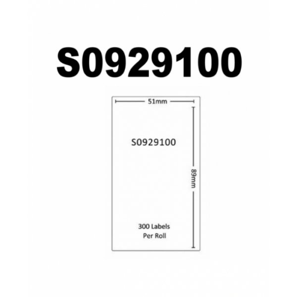 Dymo S0929100 Compatible Labels, 51mm x 89mm, 300 Labels, White, Non-Adhesive