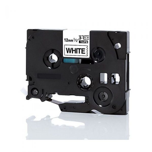 Label Tape Compatible with Brother TZ231\TZe-231 P-Touch Laminated 12MM x 8M (Black on White)