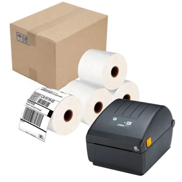 Shipping Labels Starter Package | Zebra Z220D printer + 10 Rolls Zebra Compatible Labels 102mm x 150mm (4" x 6")